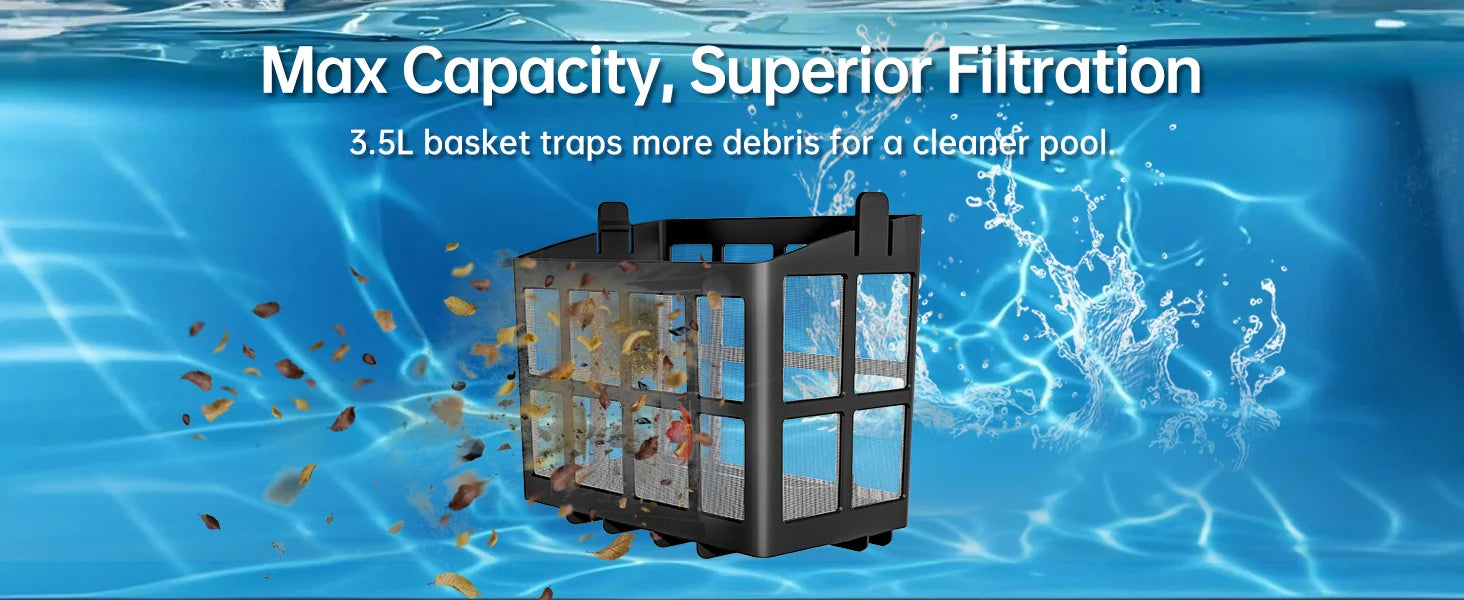 AquaBot SAT™ Pro – Robot Nettoyeur de Piscine Sans Fil, 45 000 Pa, Autonomie 150 min, Jusqu'à 200 m²