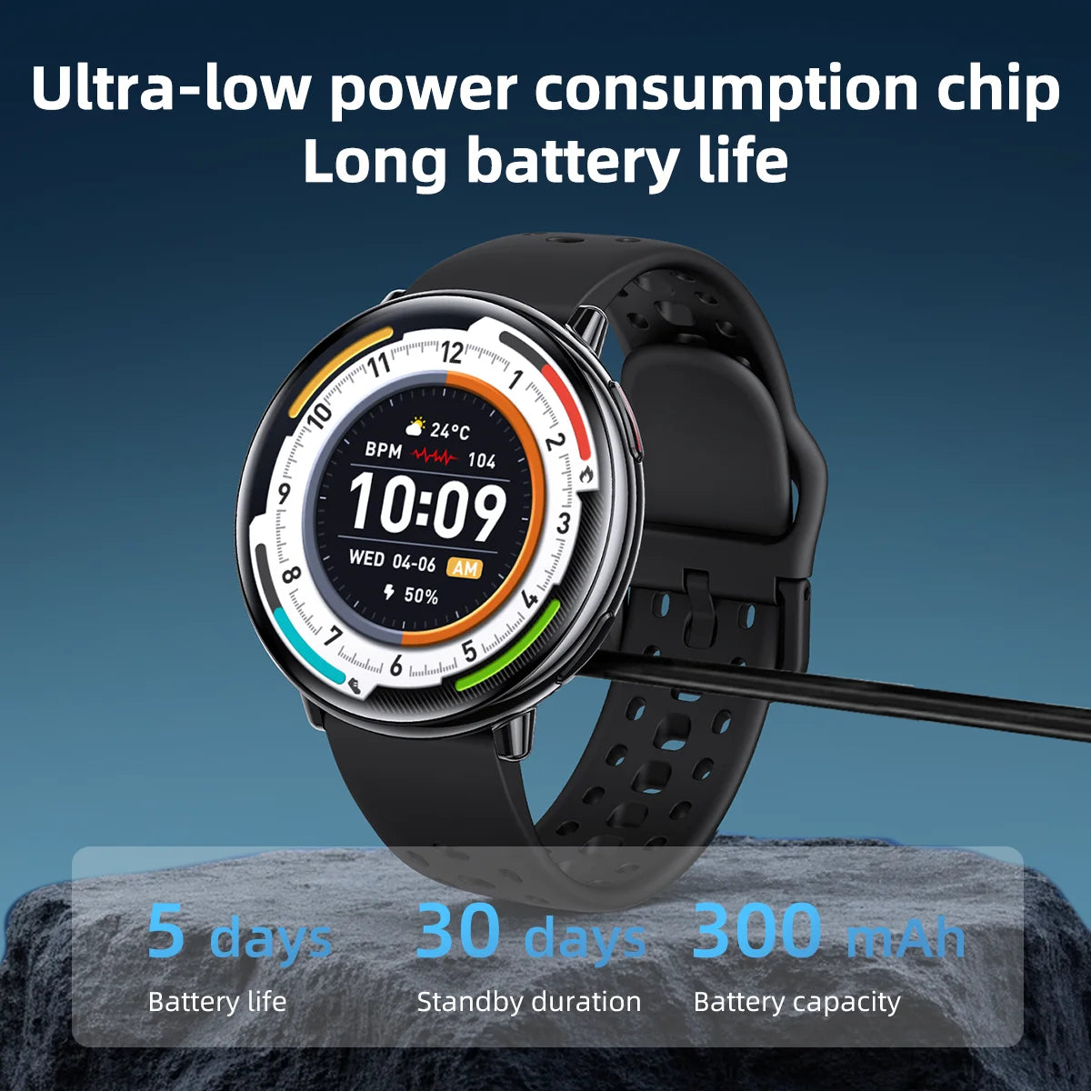 LunaWatch X™ GPS Outdoor – Montre Connectée AMOLED 1.43", GPS, Boussole, IP68, ChatGPT, 9 Sports