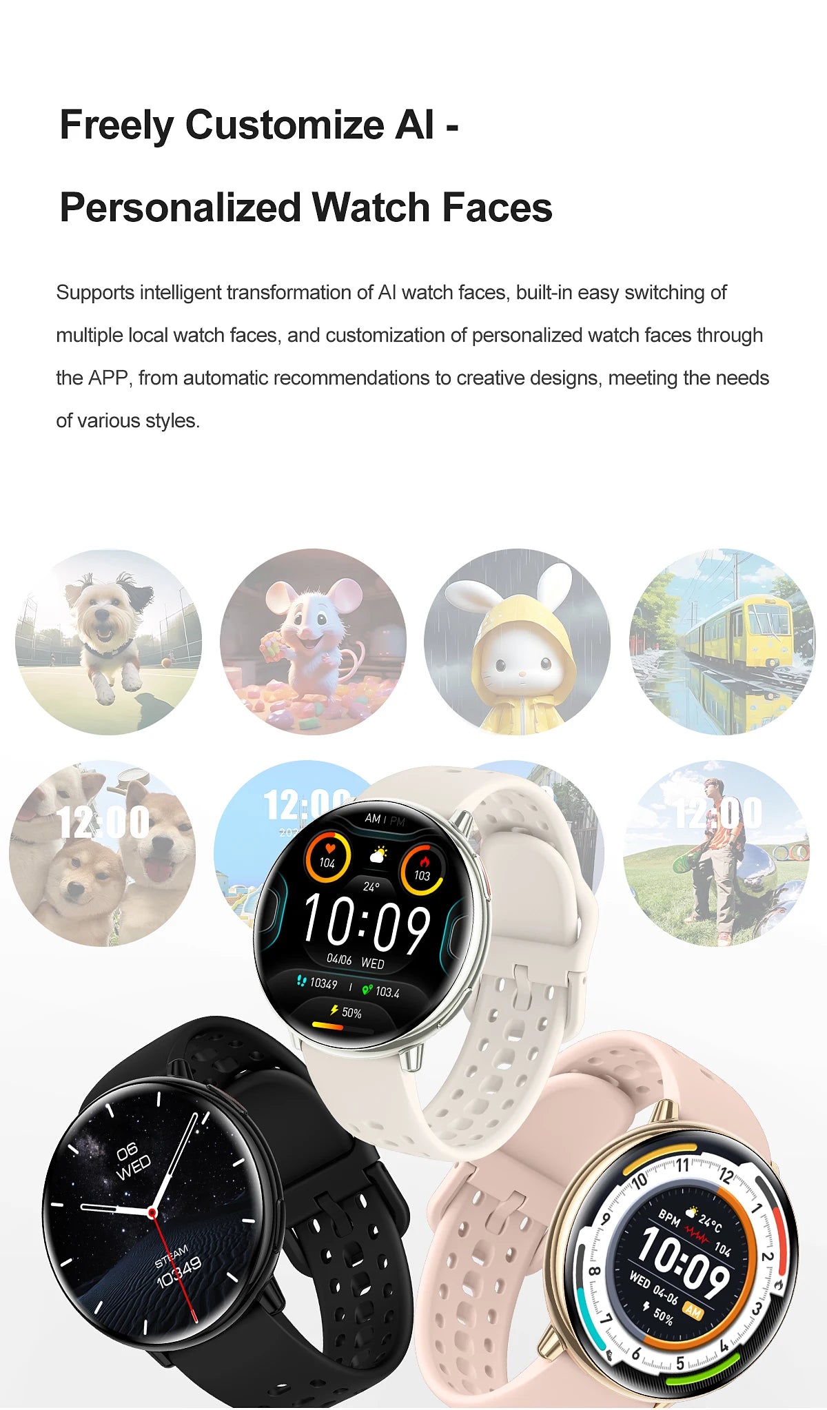 LunaWatch X™ GPS Outdoor – Montre Connectée AMOLED 1.43", GPS, Boussole, IP68, ChatGPT, 9 Sports