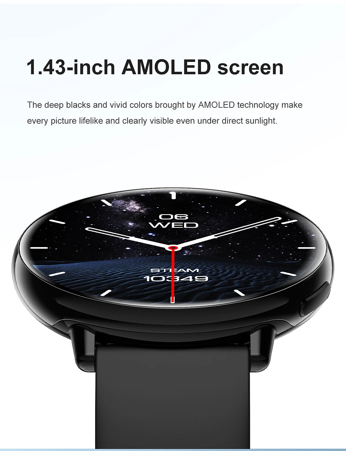 LunaWatch X™ GPS Outdoor – Montre Connectée AMOLED 1.43", GPS, Boussole, IP68, ChatGPT, 9 Sports