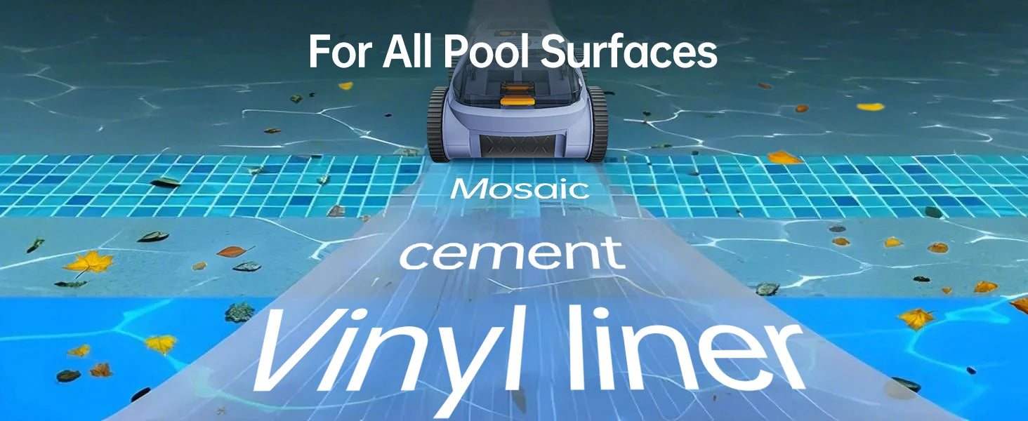 AquaBot SAT™ Pro – Robot Nettoyeur de Piscine Sans Fil, 45 000 Pa, Autonomie 150 min, Jusqu'à 200 m²