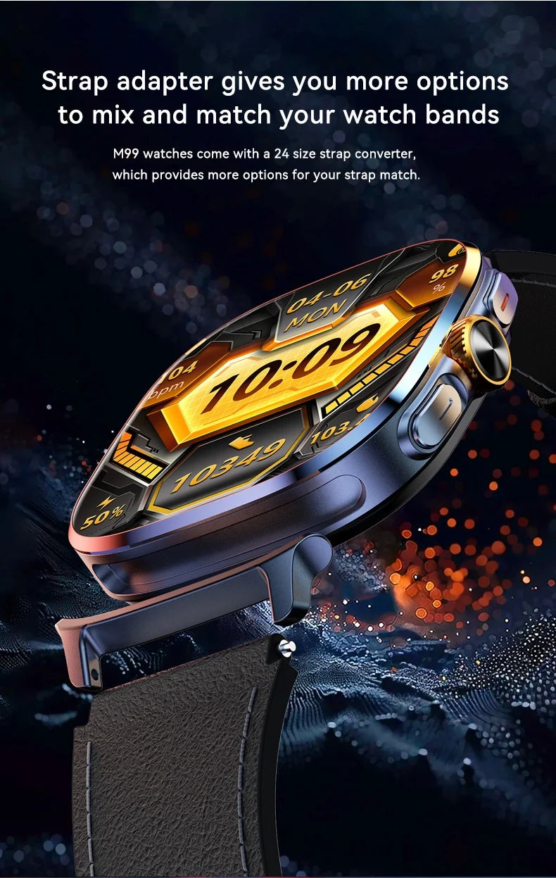 LunaWatch X™ Pro 5G – Smartwatch Android 10, Écran AMOLED 2,4", Caméra 8MP Rotative, SIM 4G/5G, GPS, WiFi