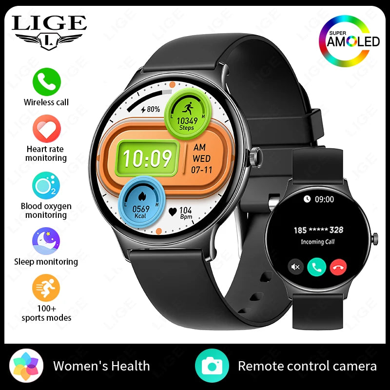 LunaWatch X™ Lady 466 – Montre Connectée Femme AMOLED 1.43", Always On, Appels BT, Santé Féminine, 9 Coloris