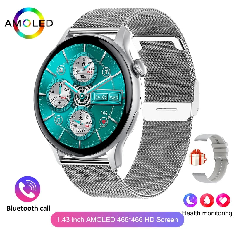 LunaWatch X™ Lady NFC – Montre Connectée Femme AMOLED 1.43", Always On, NFC, IP68, Acier, 9 Coloris
