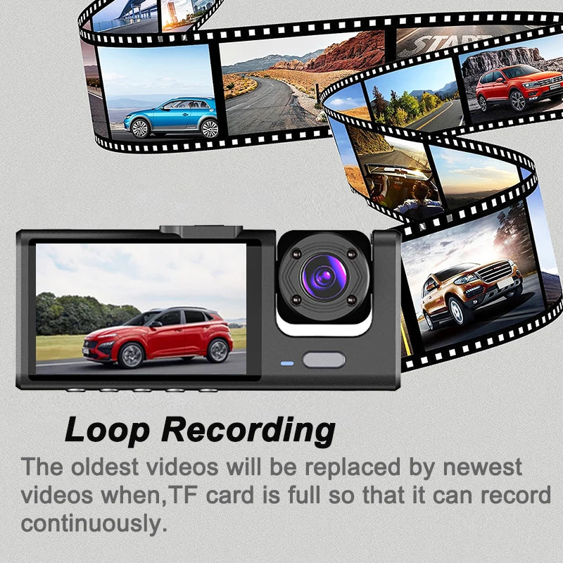 1080P WiFi Car Dvr 2/3 Camra DashCam for Cars Camera for Vehicle Recorder Video Front Optional Rear Camera  Night Vision Dashcam