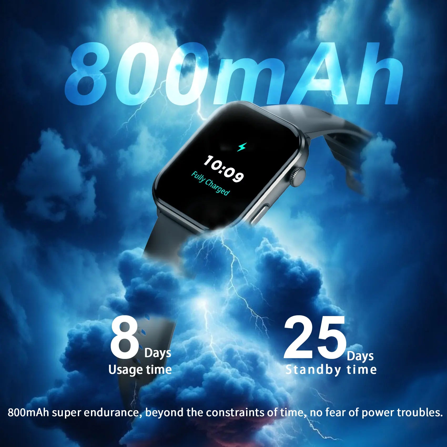 LunaWatch X™ Sport Elite – Montre Connectée AMOLED 1.96", 800mAh, Appels BT, SpO2, 3 Coloris