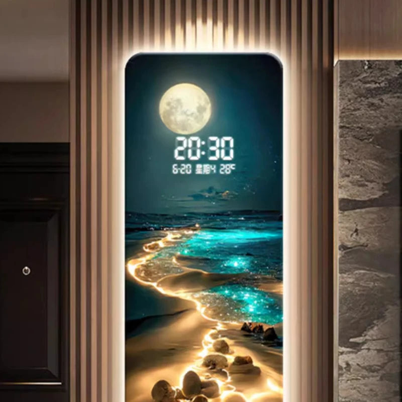Large Wall clock home decor items Interior living room digital clock wall noiseless gaming room Kitchen home decoration luxury