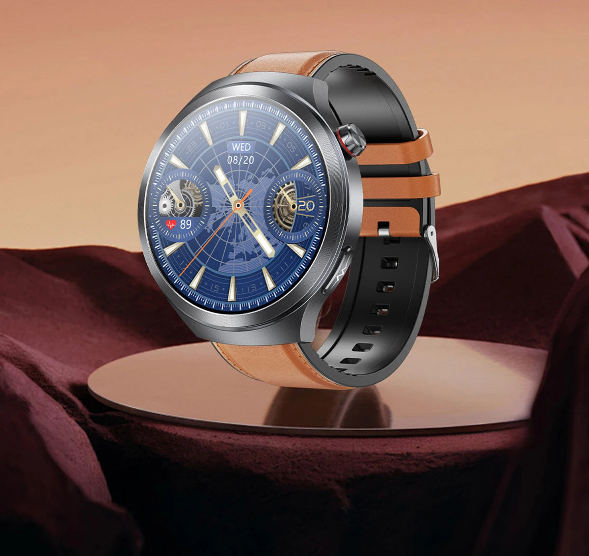 LunaWatch X™ ECG Pro NFC – Montre Connectée AMOLED 1.73", ECG, NFC, IP68, SOS, Appels BT, 530mAh