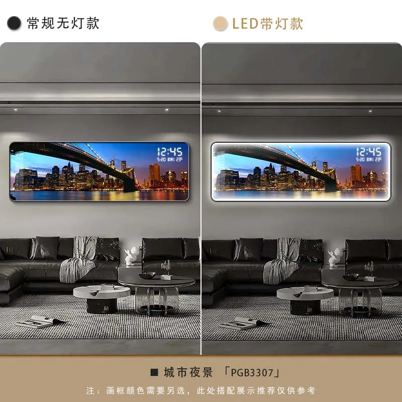 LumiWall™ City Night – Applique Murale LED Paysage Urbain, Bois, Dimmable, Télécommande