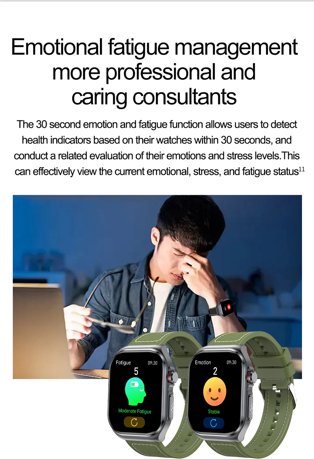 LunaWatch X™ Pro 2.04" – Montre Connectée AMOLED, ECG, NFC, Composition Corporelle, IP68, 7 Bracelets