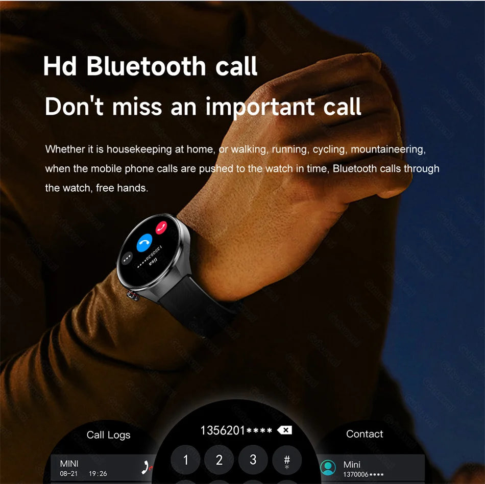 LunaWatch X™ Business Pro – Montre Connectée AMOLED 1.75", Boussole, Altimètre, Appels BT, 11 Bracelets