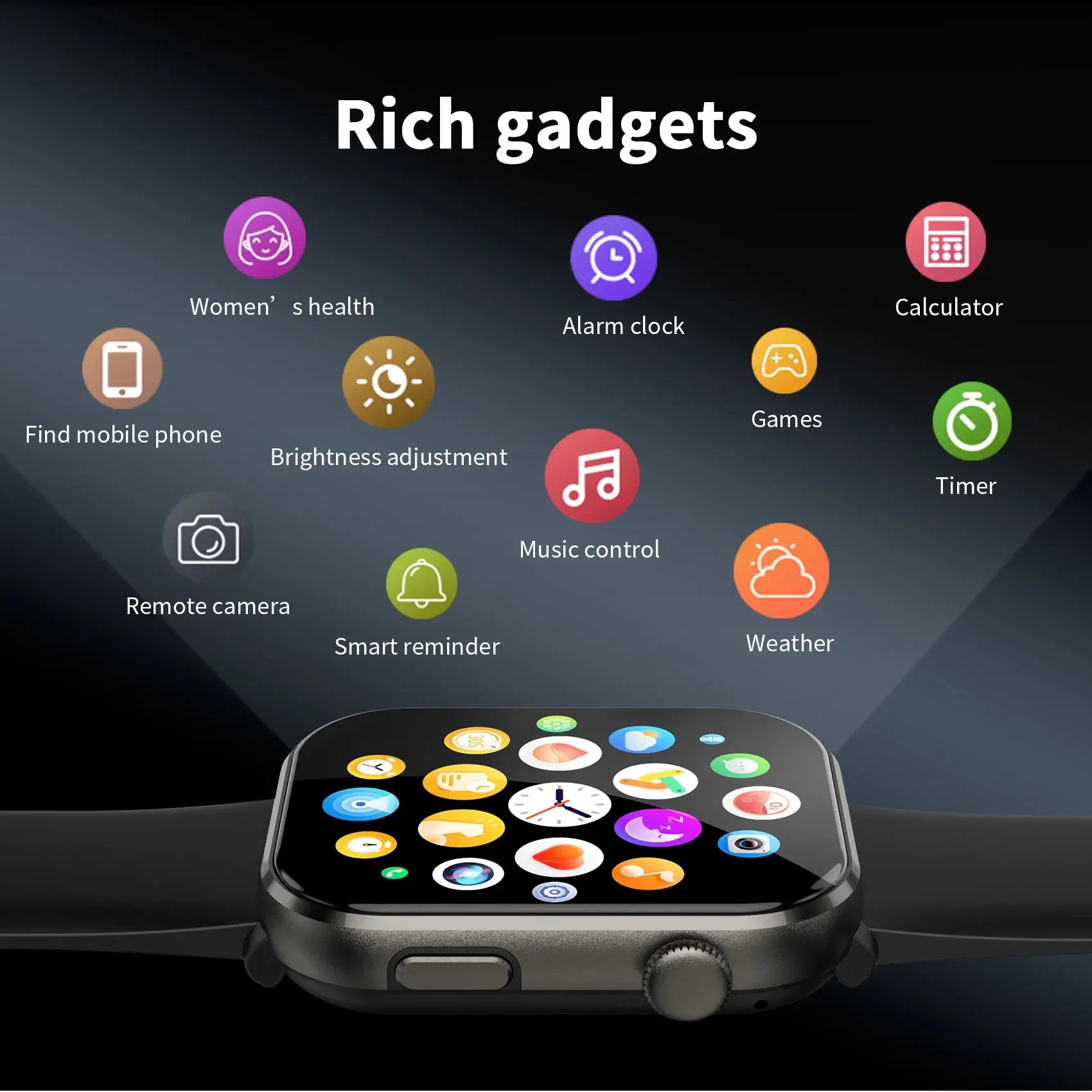 LunaWatch X™ Sport Elite – Montre Connectée AMOLED 1.96", 800mAh, Appels BT, SpO2, 3 Coloris