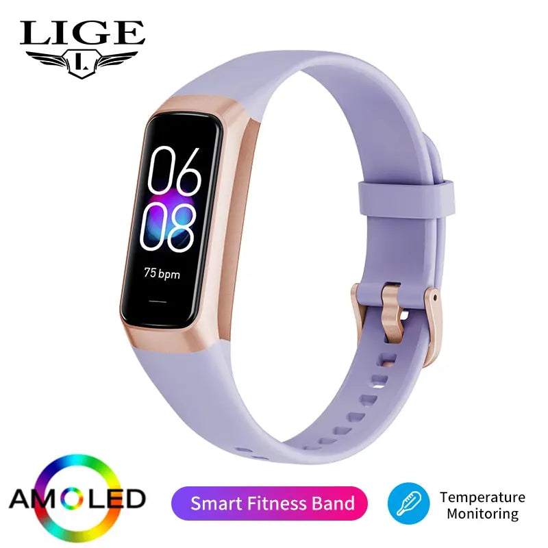 LunaFit X™ Aura – Bracelet Connecté AMOLED, IP67, FC, SpO2, 25+ Sports, 4 Coloris
