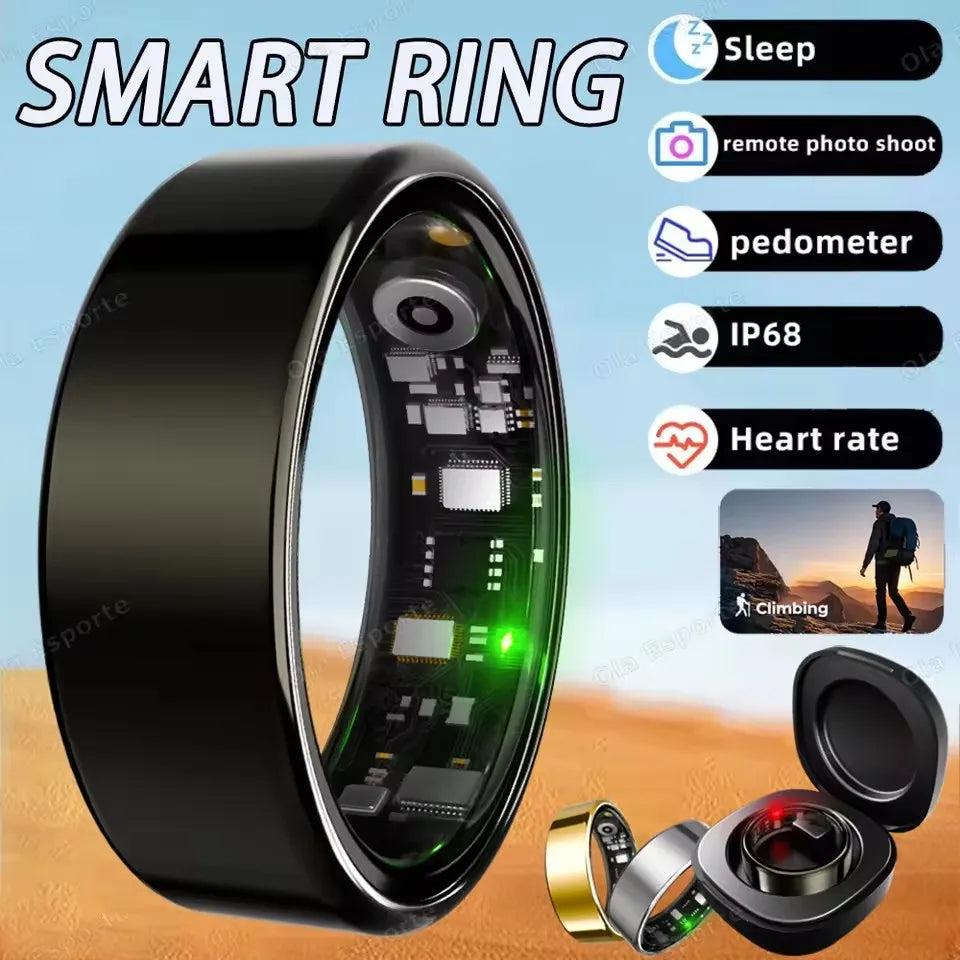 NovaRing X™ Endurance – Bague Connectée Écran, FC, SpO2, GPS, 15 Jours Veille, 29 Langues