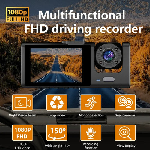 1080P WiFi Car Dvr 2/3 Camra DashCam for Cars Camera for Vehicle Recorder Video Front Optional Rear Camera  Night Vision Dashcam