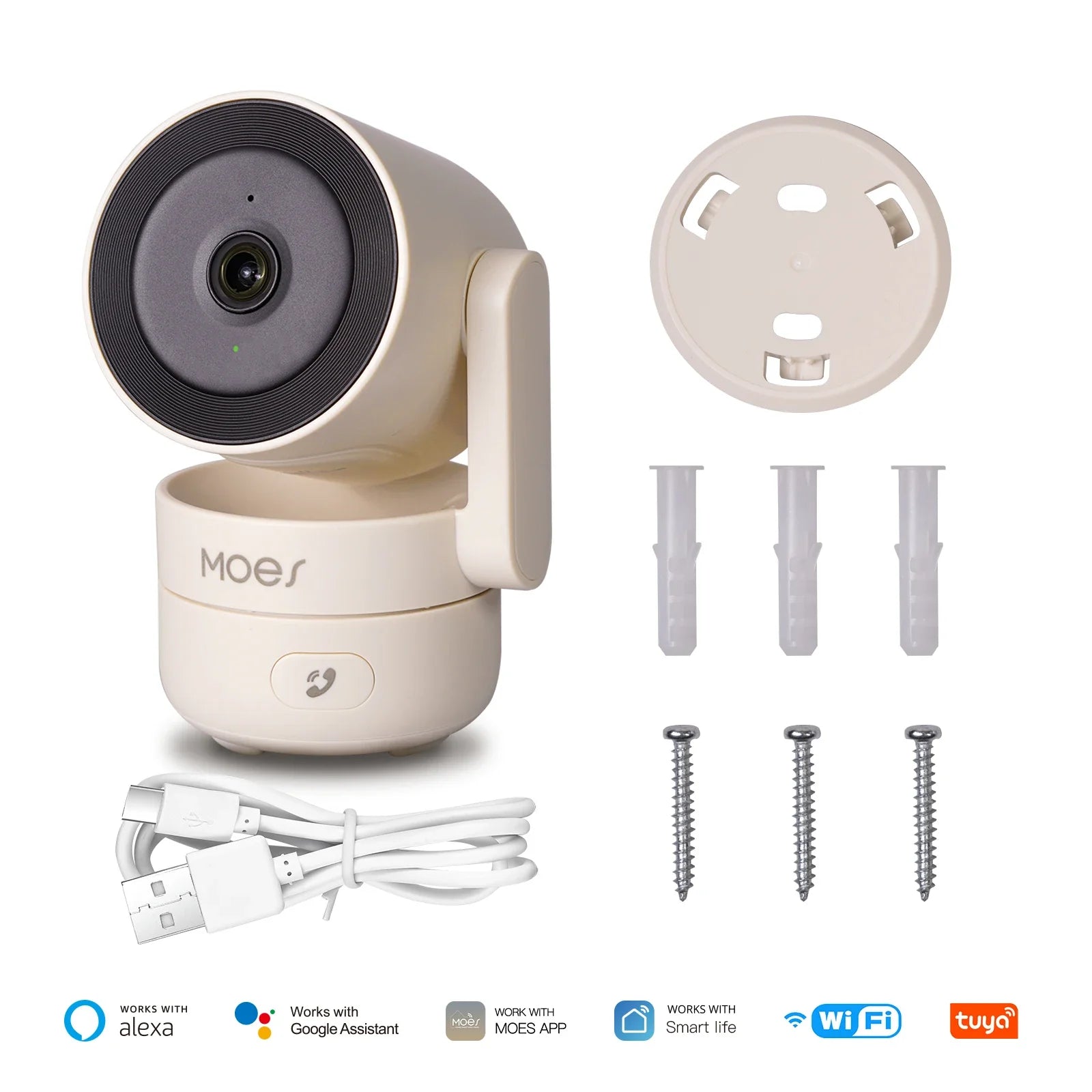HomeGuard Pro™ – Caméra de Sécurité WiFi Intérieure 4MP, Rotation 360°, Vision Nocturne, Détection Mouvement & Son