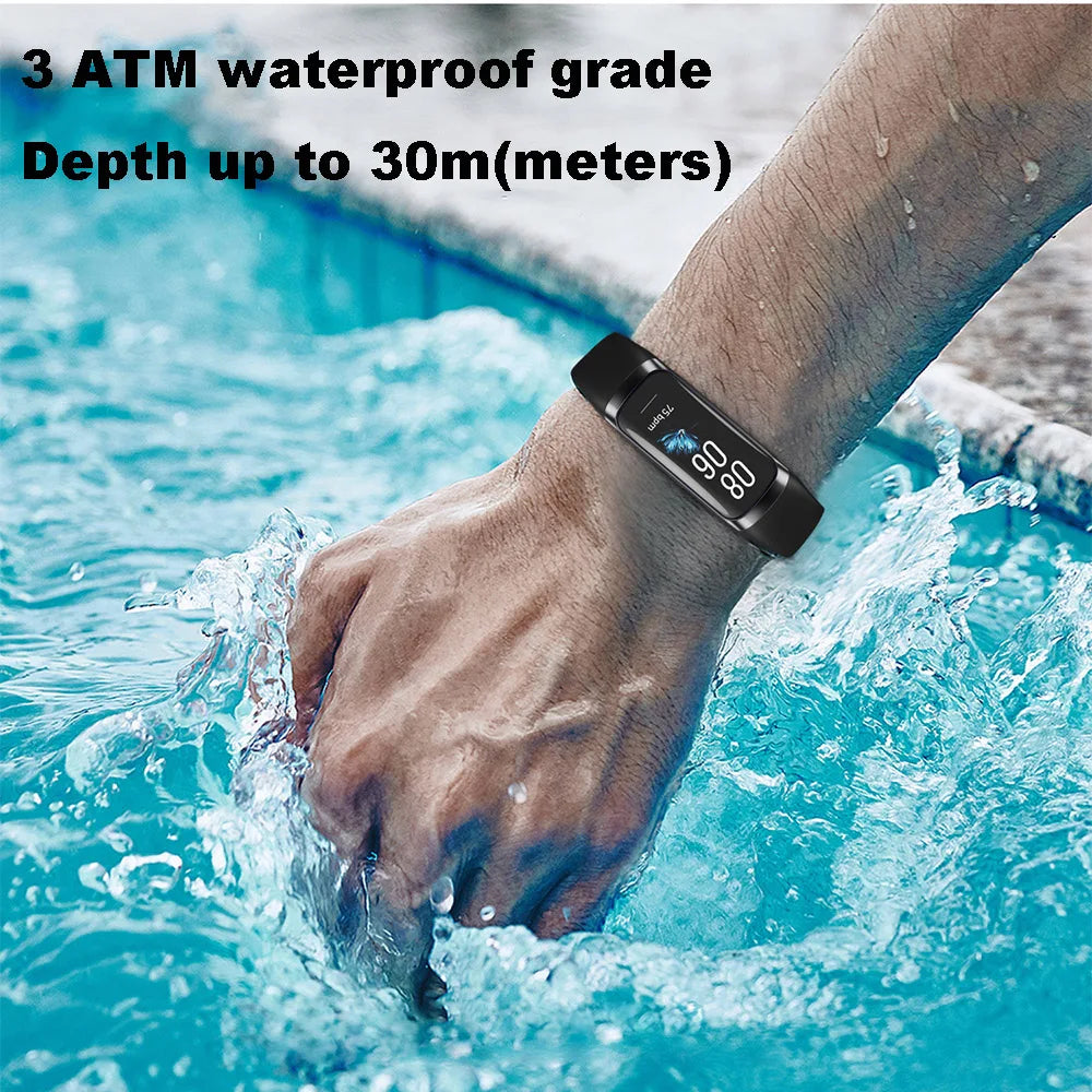 LunaFit X™ Pulse – Bracelet Connecté AMOLED, 3ATM 30m, Température, 25 Sports, 7 Jours, 4 Coloris