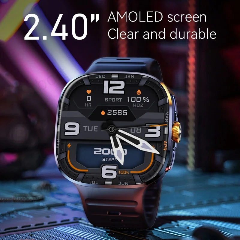 LunaWatch X™ Pro 5G – Smartwatch Android 10, Écran AMOLED 2,4", Caméra 8MP Rotative, SIM 4G/5G, GPS, WiFi