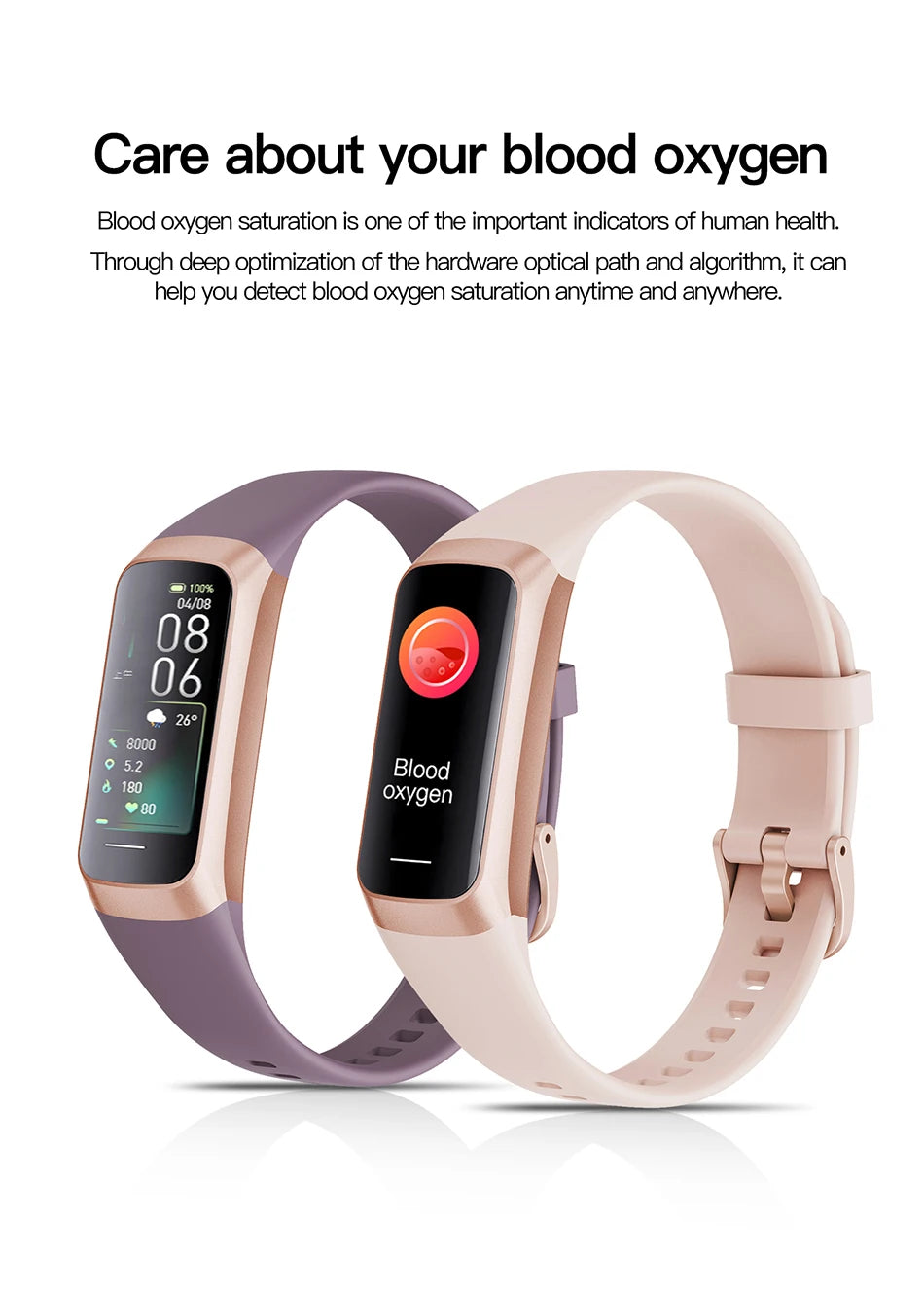 LunaFit X™ Aura – Bracelet Connecté AMOLED, IP67, FC, SpO2, 25+ Sports, 4 Coloris