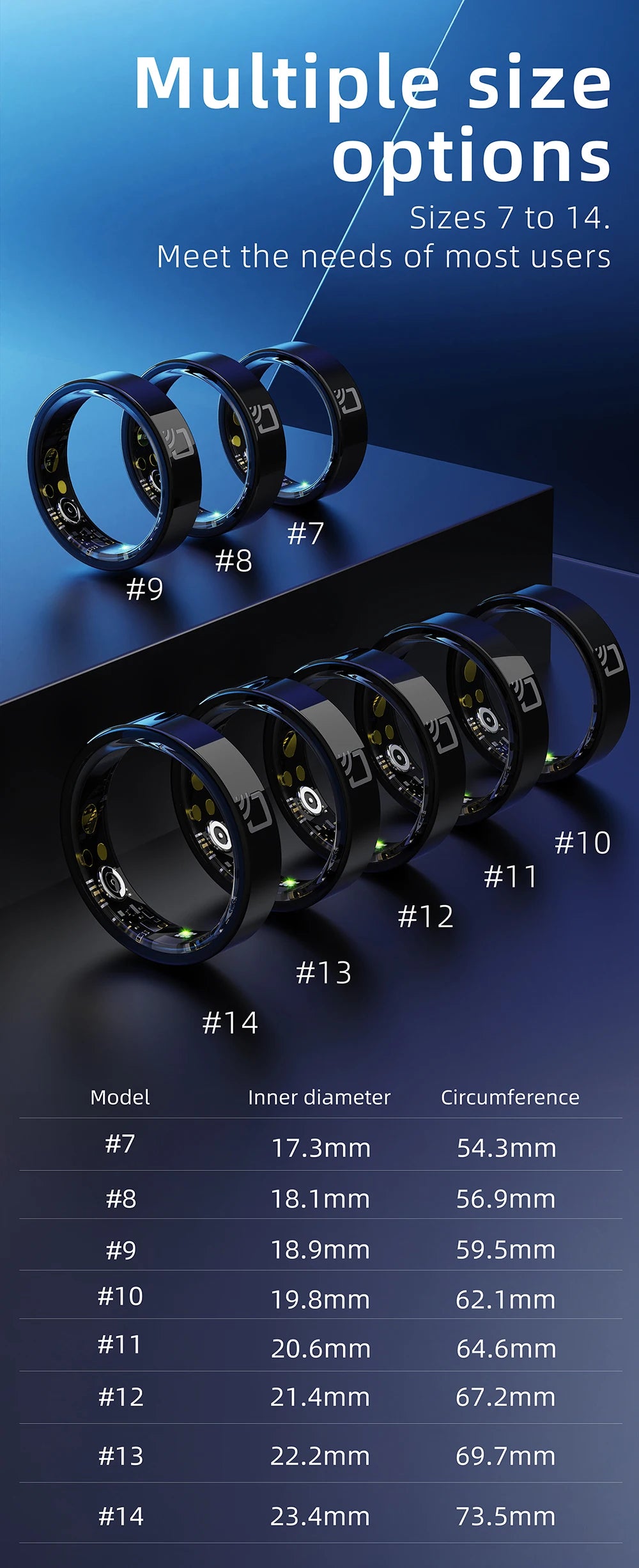 NovaRing X™ NFC Céramique – Bague Connectée NFC, FC, SpO2, 8 Sports, IP68 & 5ATM