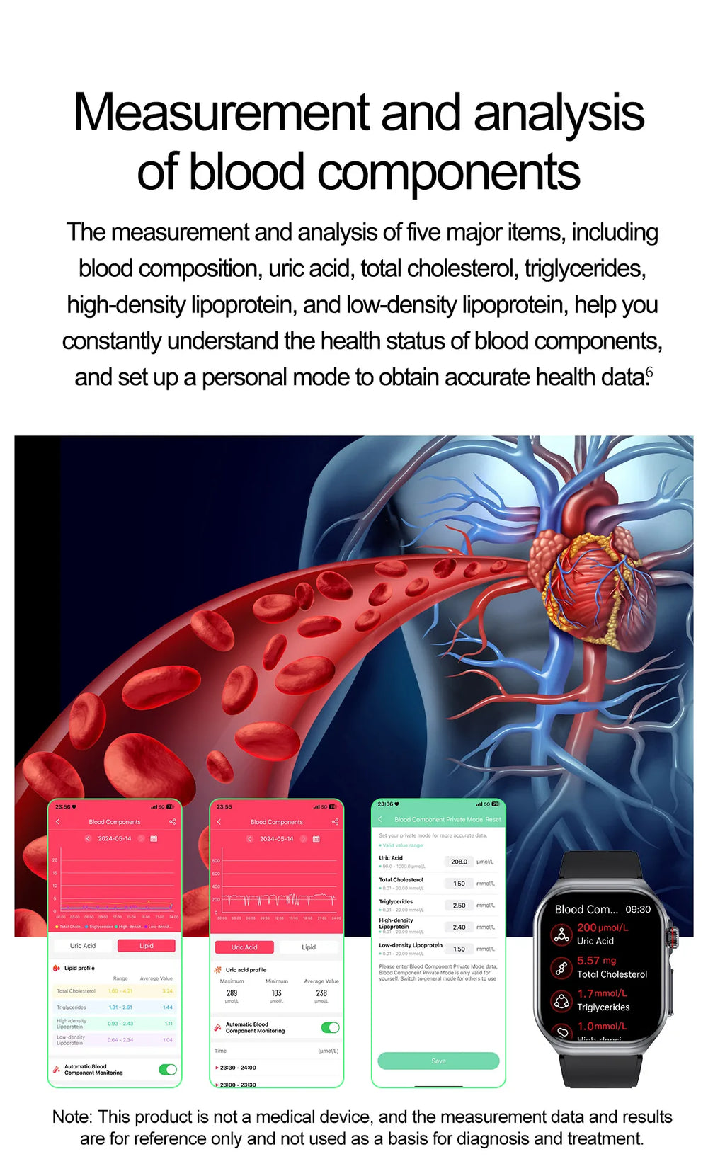 LunaWatch X™ Pro 2.04" – Montre Connectée AMOLED, ECG, NFC, Composition Corporelle, IP68, 7 Bracelets
