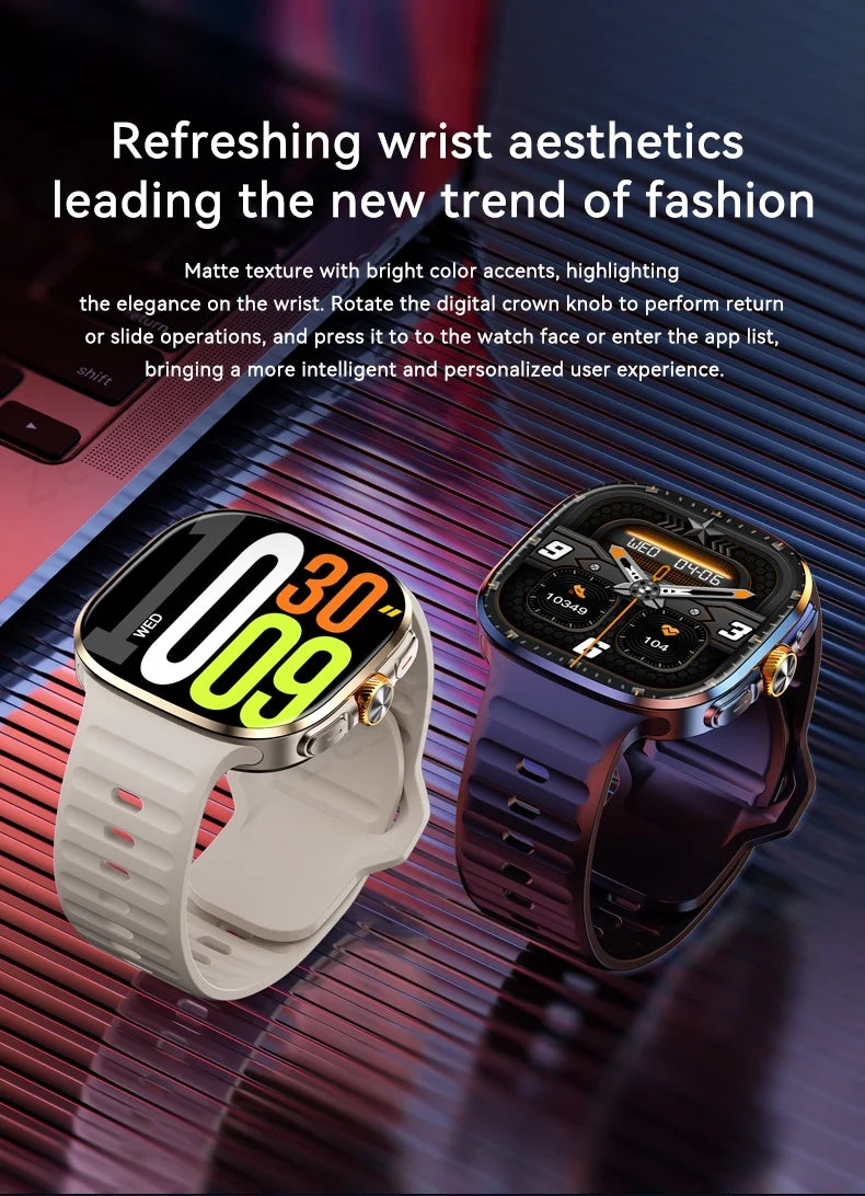 LunaWatch X™ Pro 5G – Smartwatch Android 10, Écran AMOLED 2,4", Caméra 8MP Rotative, SIM 4G/5G, GPS, WiFi
