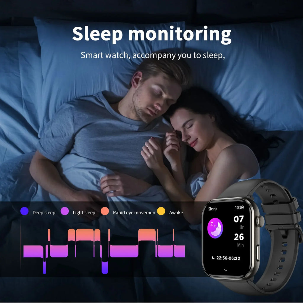 LunaWatch X™ Sport Elite – Montre Connectée AMOLED 1.96", 800mAh, Appels BT, SpO2, 3 Coloris
