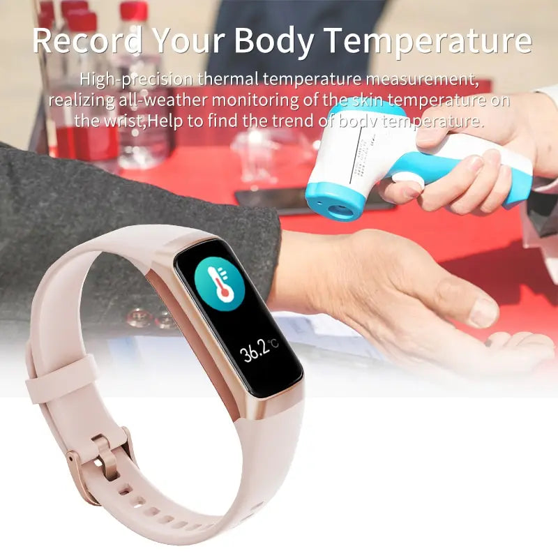 LunaFit X™ Aura – Bracelet Connecté AMOLED, IP67, FC, SpO2, 25+ Sports, 4 Coloris