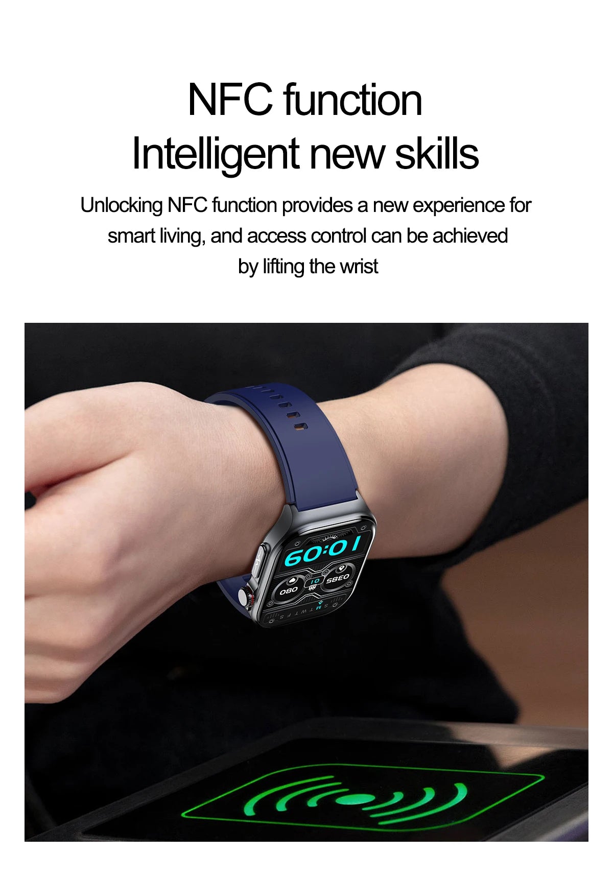 LunaWatch X™ Pro 2.04" – Montre Connectée AMOLED, ECG, NFC, Composition Corporelle, IP68, 7 Bracelets