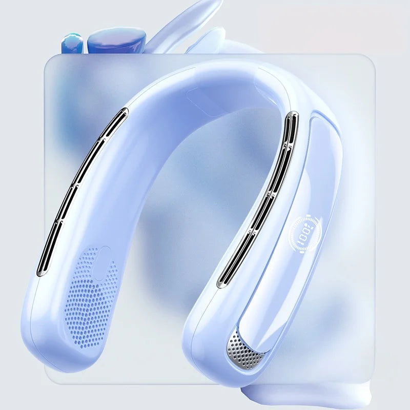AeroChill X™ Pro – Ventilateur de Cou Sans Pales, Écran Digital, Batterie 15000mAh, 3 Vitesses, Silencieux