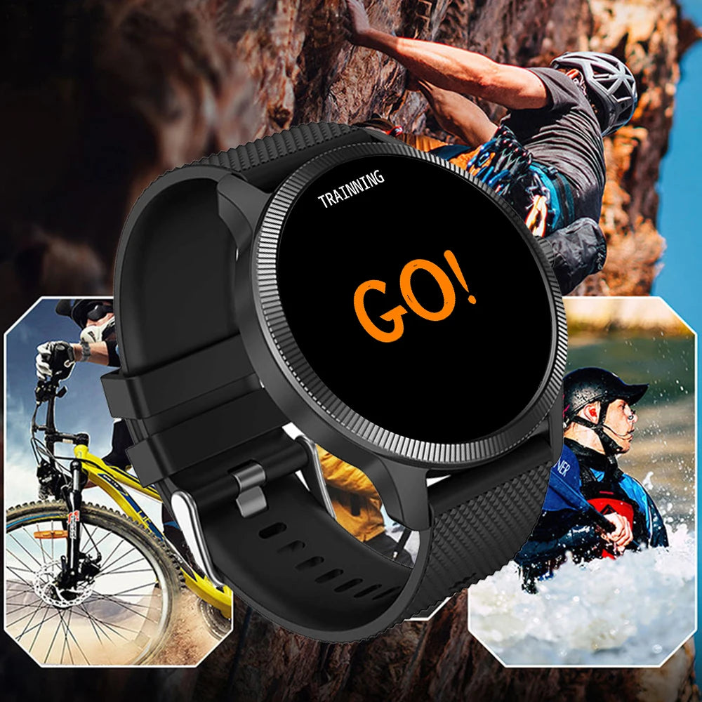 LunaWatch X™ Classic – Montre Connectée Homme AMOLED 1.3", Bracelet Acier, GPS, FC, SpO2, Appels BT