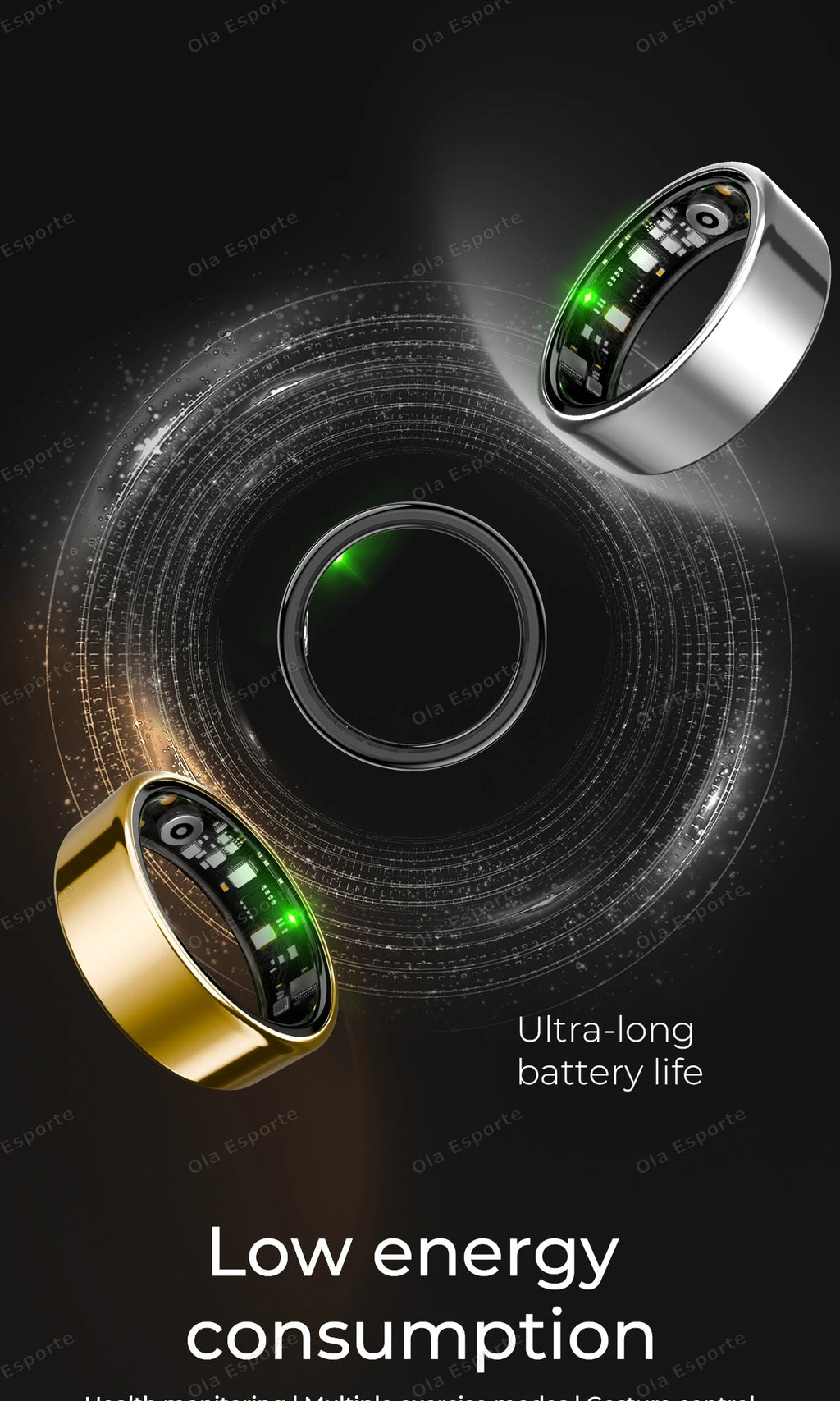 NovaRing X™ Call Pro – Bague Connectée Appels Bluetooth, FC, SpO2, 5ATM, 29 Langues