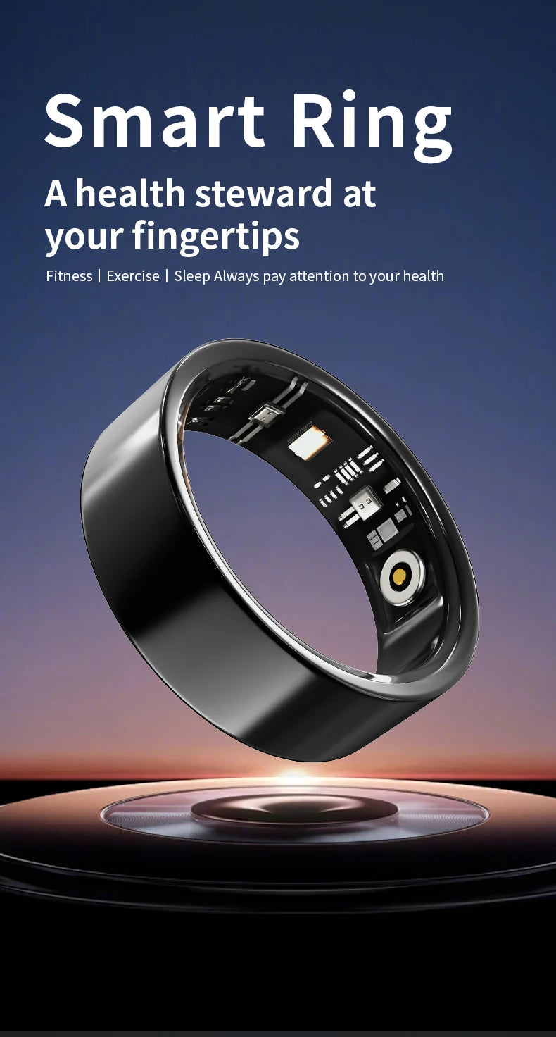 NovaRing X™ Titanium – Smart Ring, Titanium, HR, SpO2, Stress, IP68, 5-7 Days