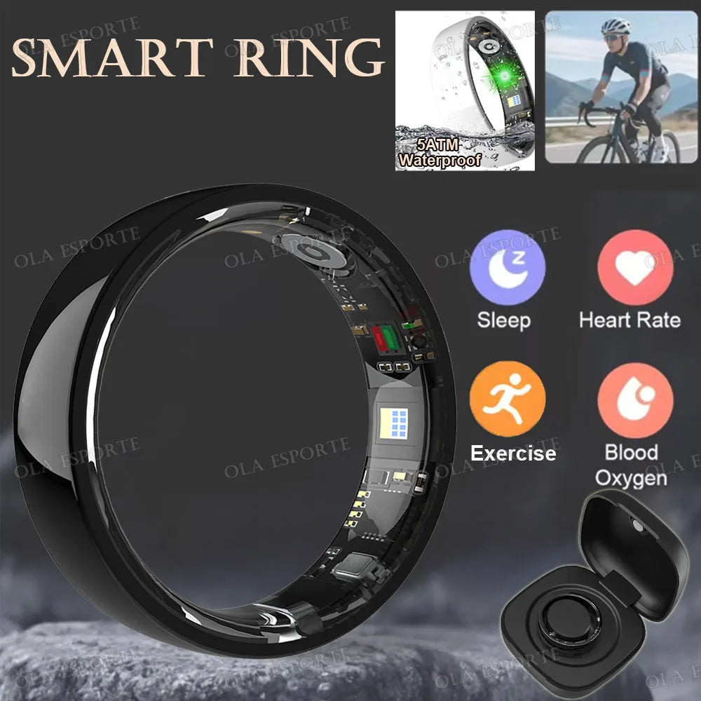 NovaRing X™ Céramique Pro – Bague Connectée Santé, Contrôle Gestuel, IP68 & 5ATM