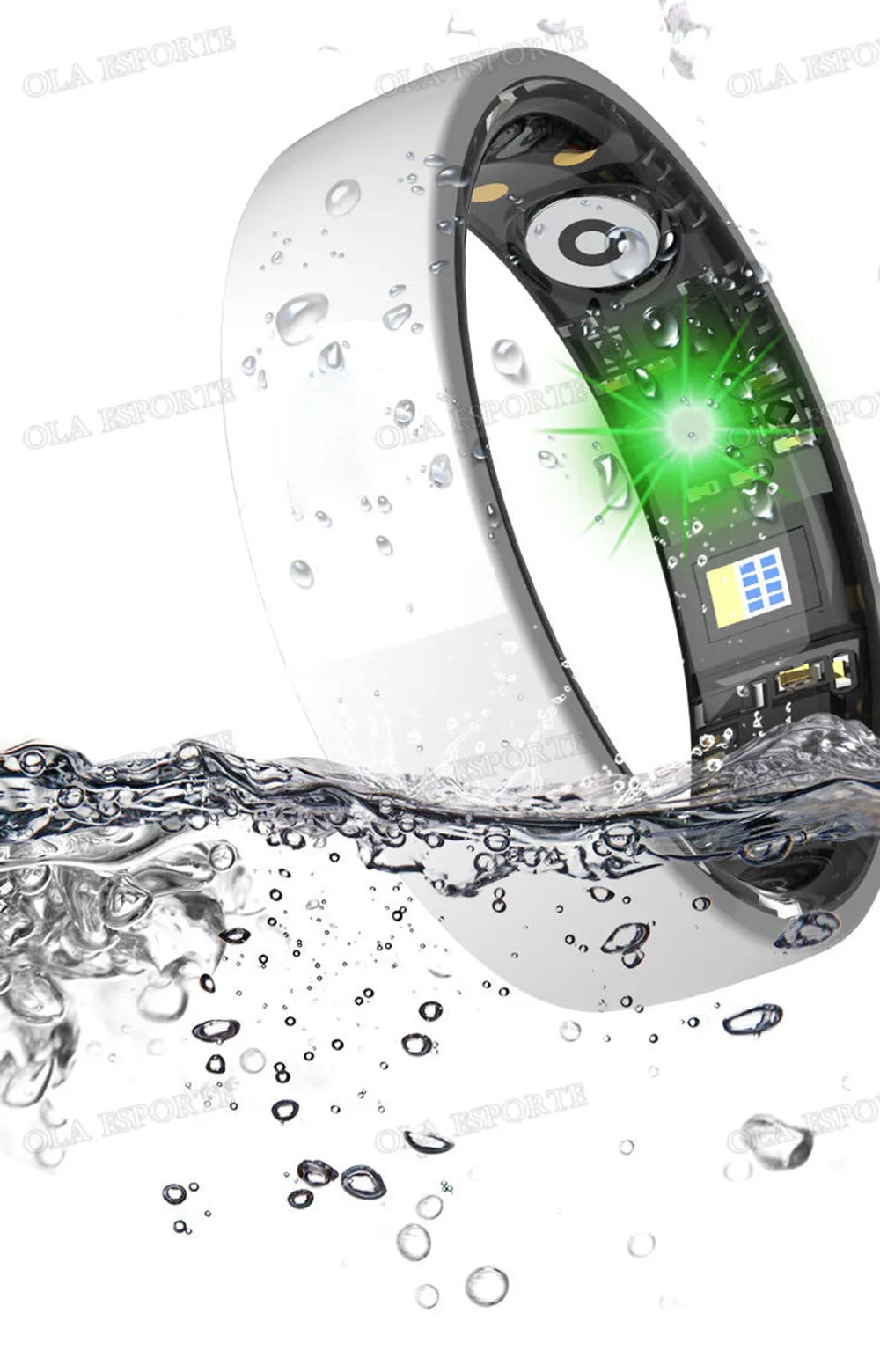 NovaRing X™ Céramique Pro – Bague Connectée Santé, Contrôle Gestuel, IP68 & 5ATM