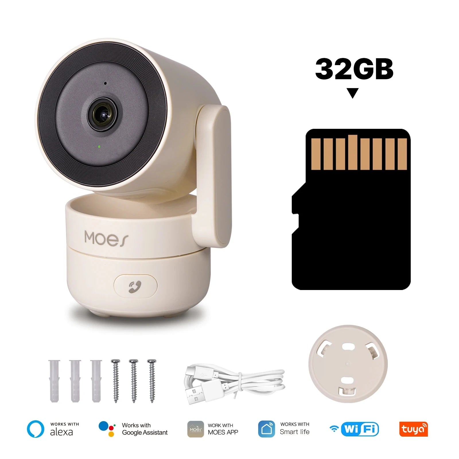HomeGuard Pro™ – Caméra de Sécurité WiFi Intérieure 4MP, Rotation 360°, Vision Nocturne, Détection Mouvement & Son