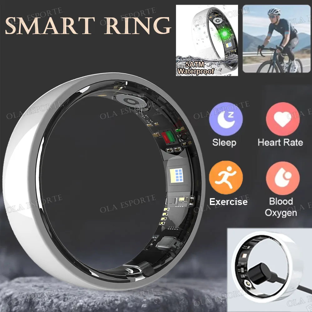 NovaRing X™ Céramique Pro – Bague Connectée Santé, Contrôle Gestuel, IP68 & 5ATM