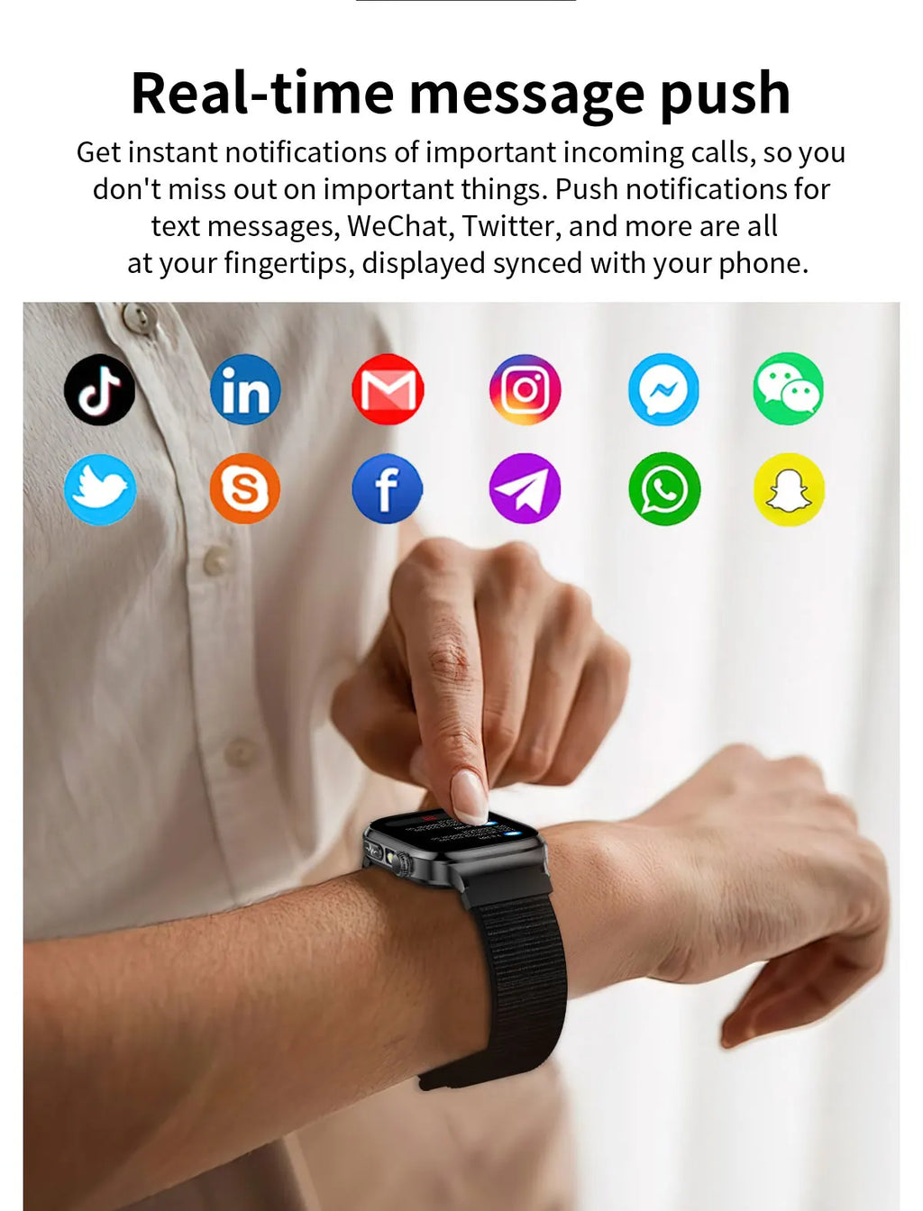 LunaWatch X™ Ultra Health Pro – Montre Connectée AMOLED 2.04", ECG, Saphir, IP68, 14-20 Jours, 13 Bracelets