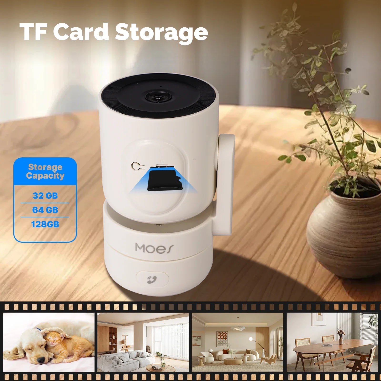 HomeGuard Pro™ – Caméra de Sécurité WiFi Intérieure 4MP, Rotation 360°, Vision Nocturne, Détection Mouvement & Son