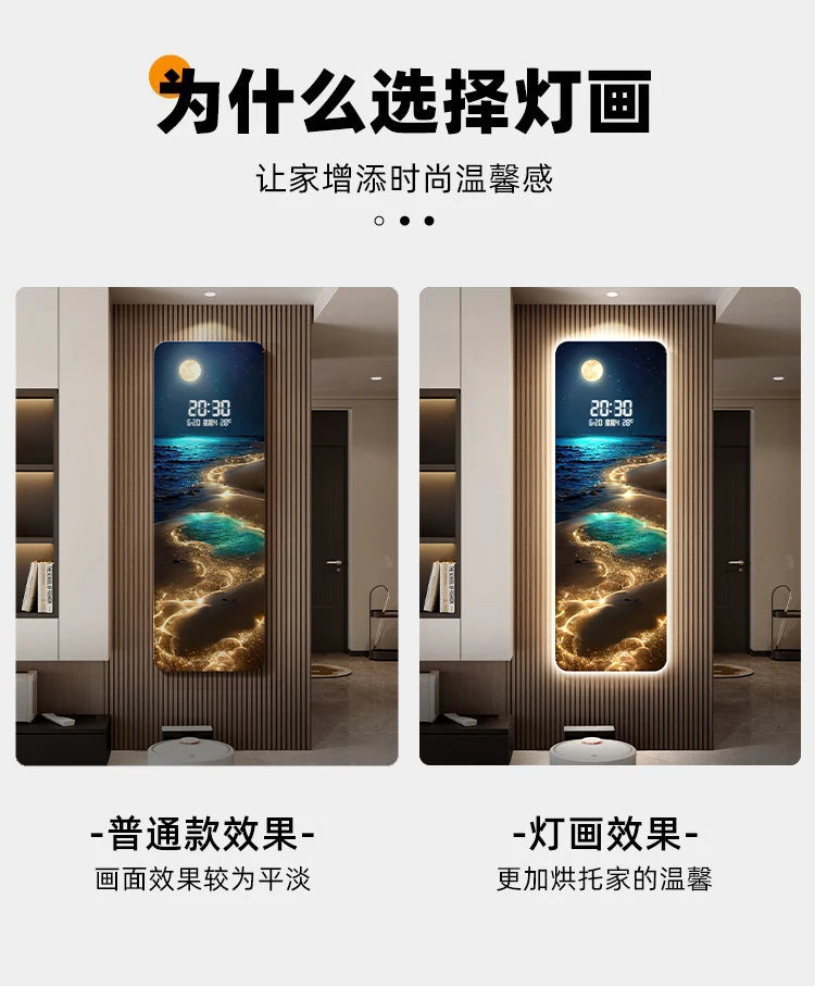 Large Wall clock home decor items Interior living room digital clock wall noiseless gaming room Kitchen home decoration luxury