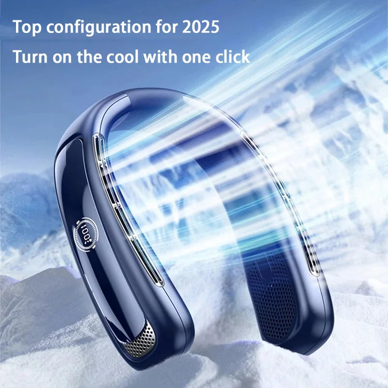 AeroChill X™ Pro – Ventilateur de Cou Sans Pales, Écran Digital, Batterie 15000mAh, 3 Vitesses, Silencieux