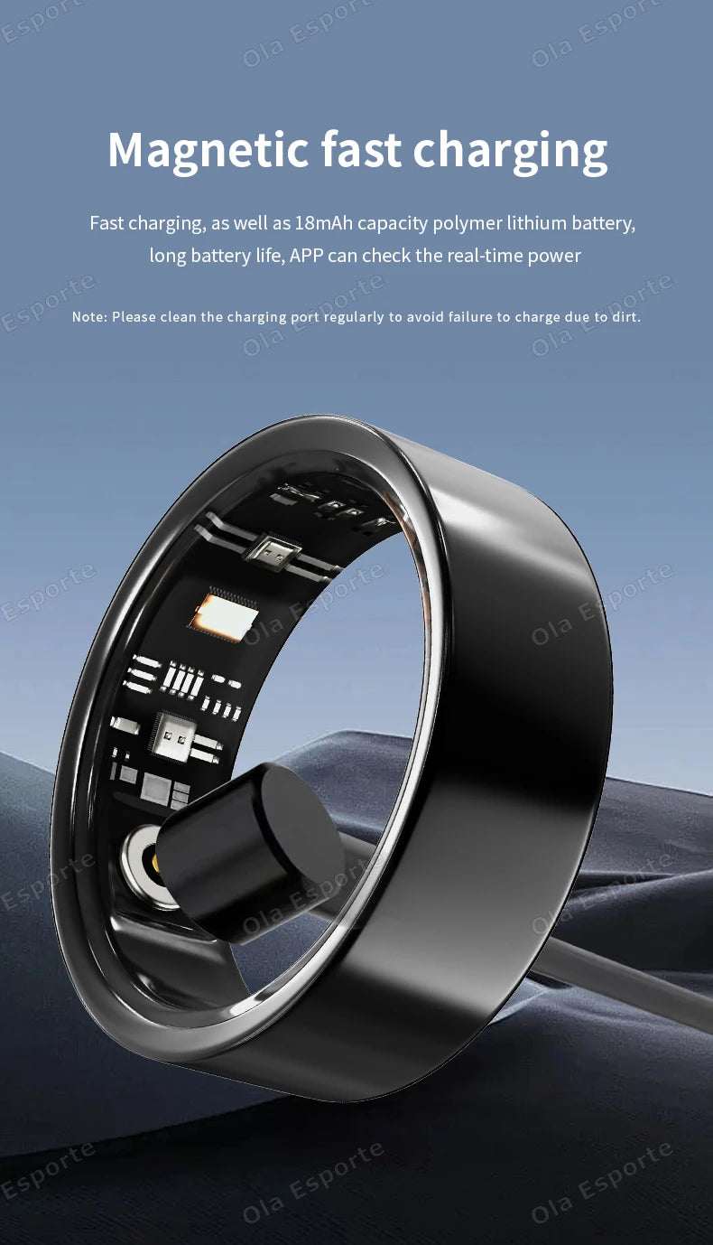 NovaRing X™ Sport Pro – Smart Ring HF, SpO2, Schlaf, 8 Sportarten, IP68