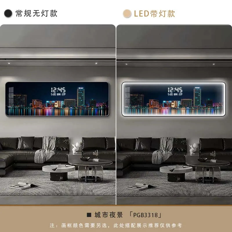 LumiWall™ City Night – Applique Murale LED Paysage Urbain, Bois, Dimmable, Télécommande