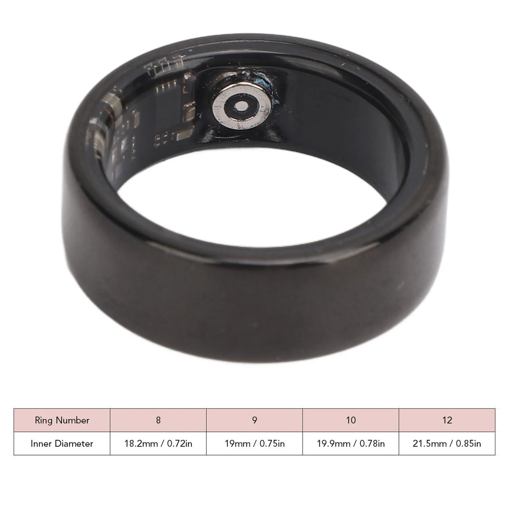 NovaRing X™ Ceramic Case – Bague Connectée Céramique + Étui de Charge 400mAh, FC, SpO2, Sommeil