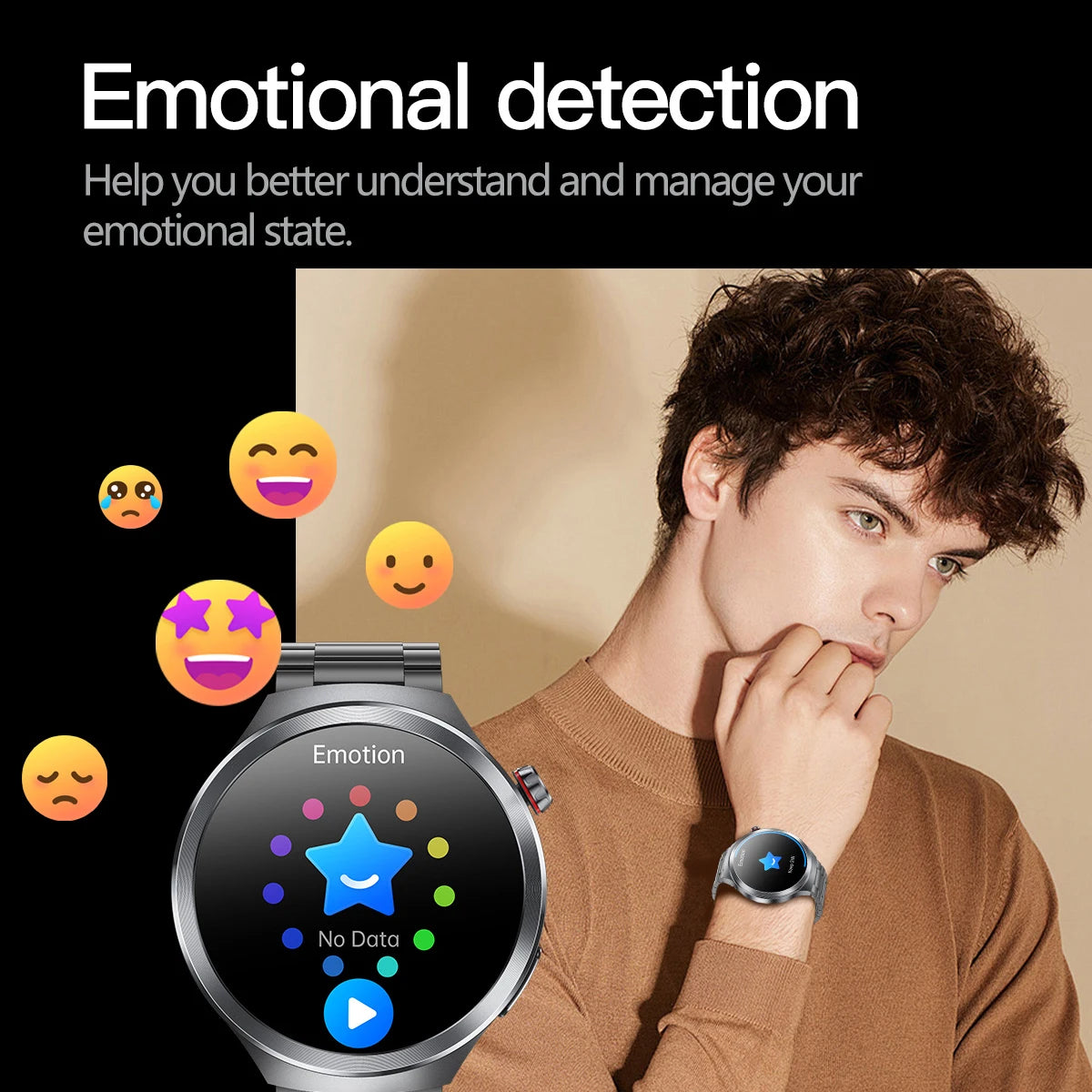 LunaWatch X™ ECG Pro NFC – Montre Connectée AMOLED 1.73", ECG, NFC, IP68, SOS, Appels BT, 530mAh