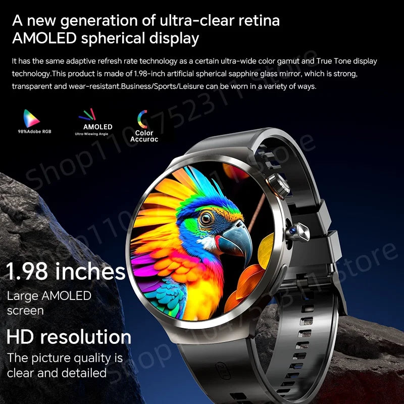 LunaWatch X™ Android Pro 4G – Smartwatch Android 13, SIM 4G, Caméra 8MP, GPS, WiFi, jusquà 10GB/512GB