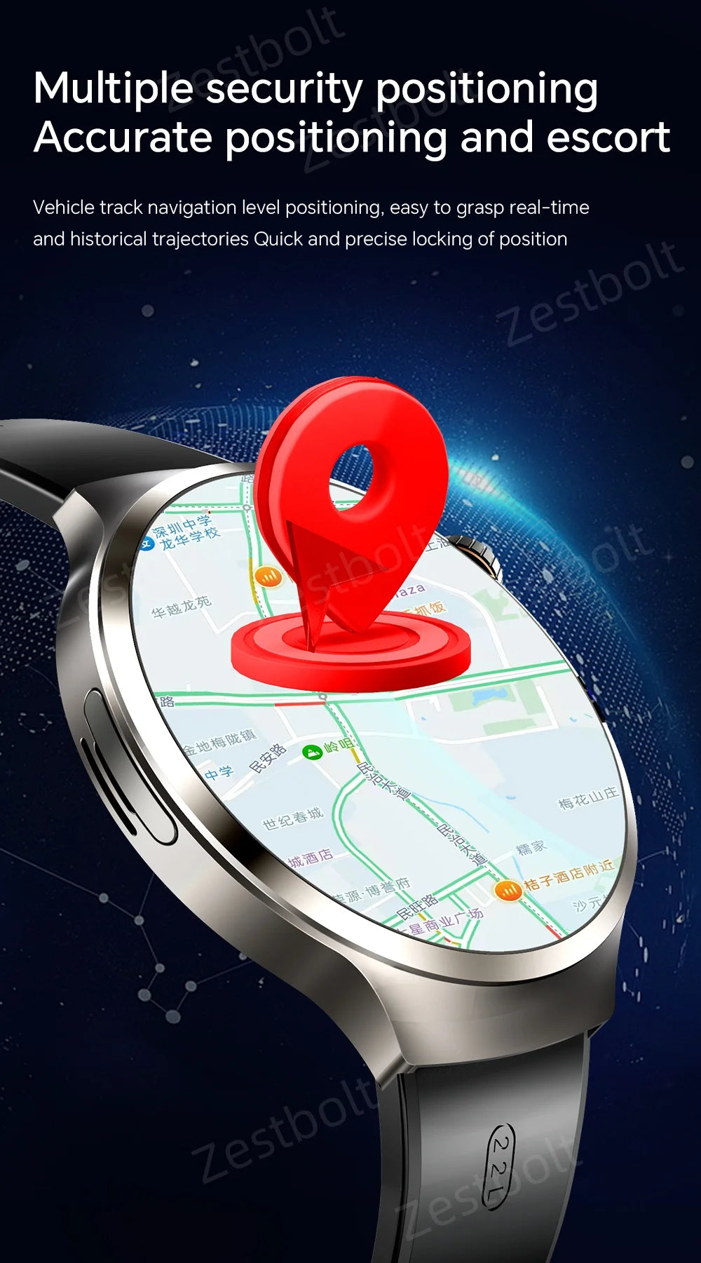 LunaWatch X™ Android Pro 4G – Smartwatch Android 13, SIM 4G, Caméra 8MP, GPS, WiFi, jusquà 10GB/512GB
