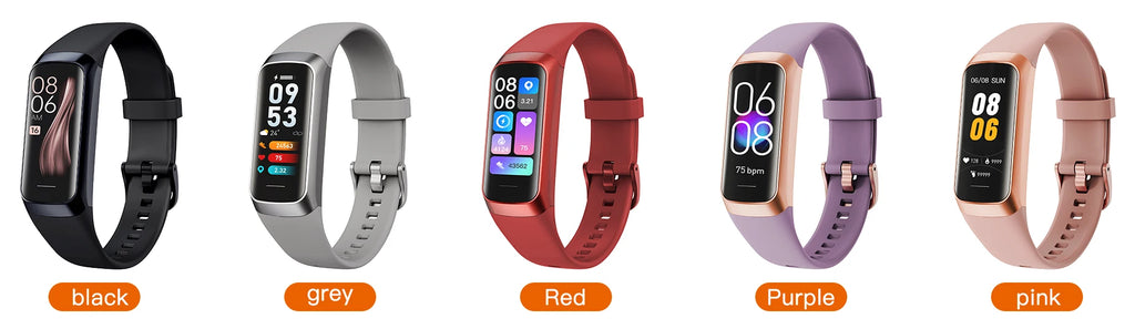 LunaFit X™ Pulse – Bracelet Connecté AMOLED, 3ATM 30m, Température, 25 Sports, 7 Jours, 4 Coloris