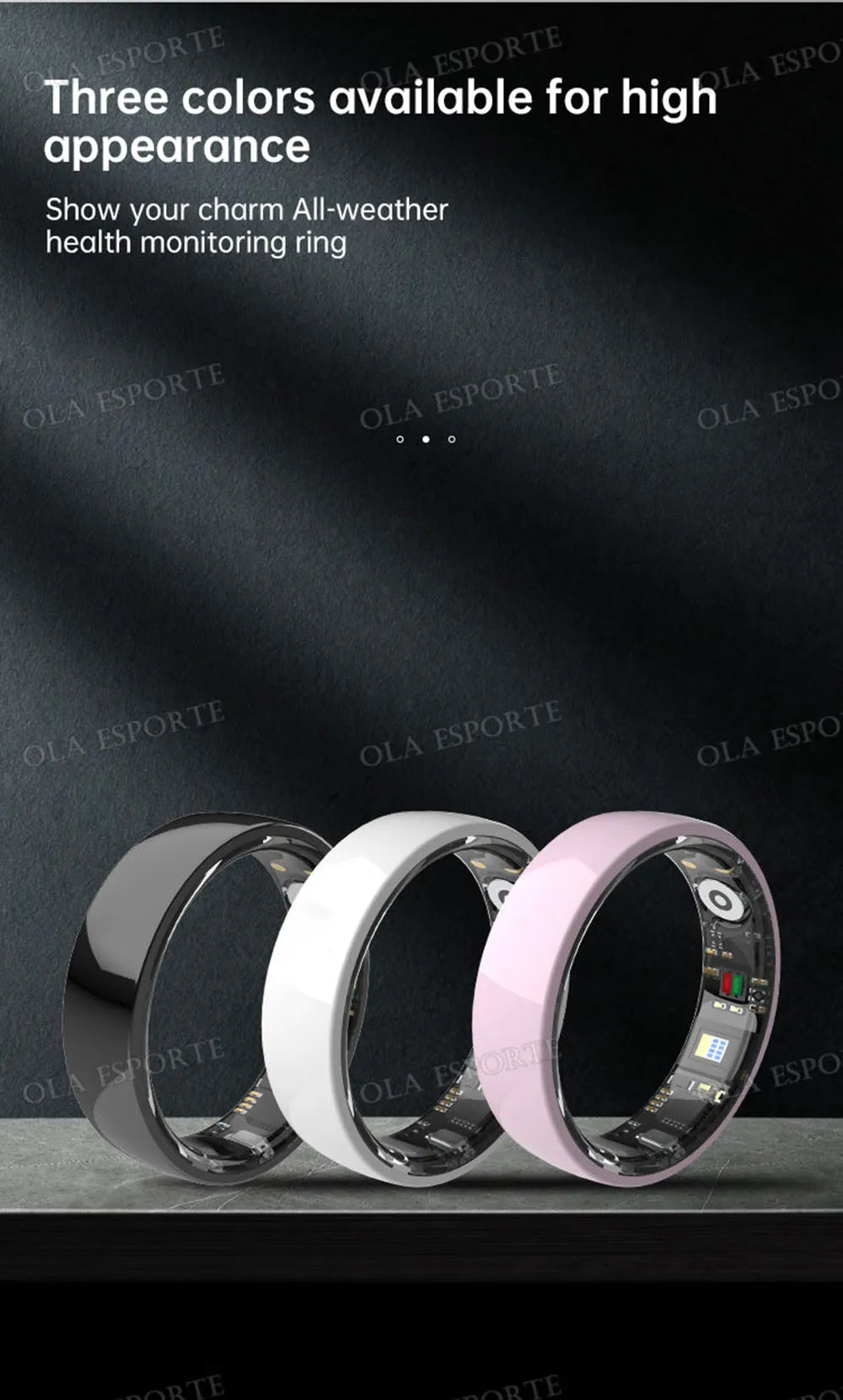 NovaRing X™ Céramique Pro – Bague Connectée Santé, Contrôle Gestuel, IP68 & 5ATM