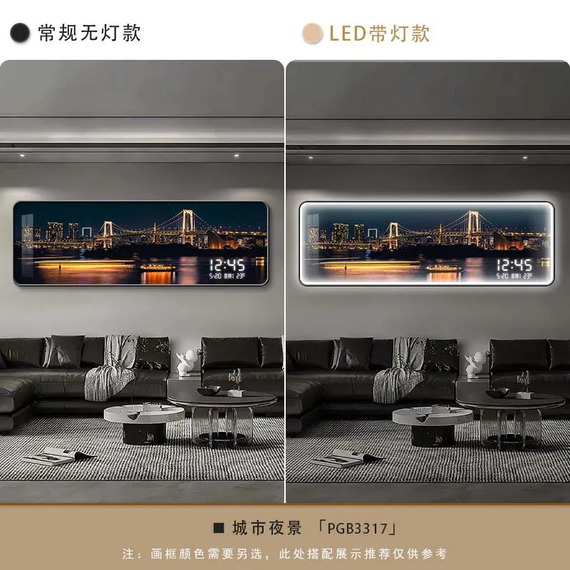 LumiWall™ City Night – Applique Murale LED Paysage Urbain, Bois, Dimmable, Télécommande